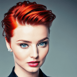 Quiff Red Hairstyle AI avatar/profile picture for women